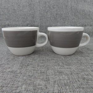 Threshold Stoneware Mug 12 oz Bistro Pattern Set 2
